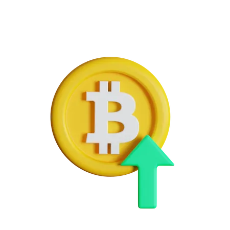 Bitcoin Kurs hoch  3D Icon