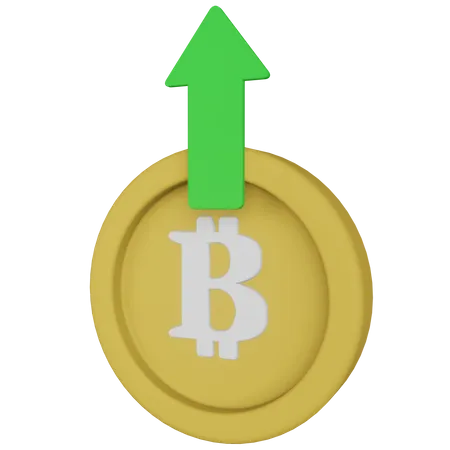 Bitcoin-Kurs steigt  3D Illustration