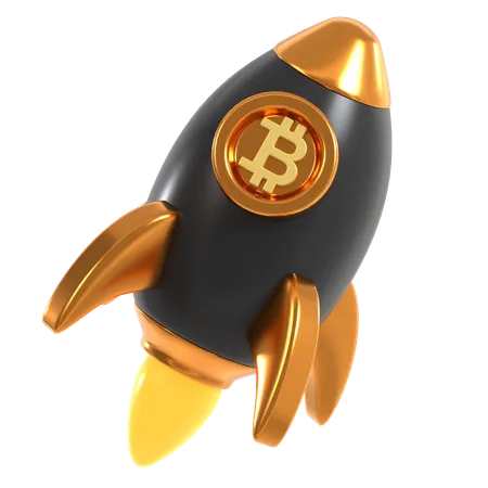 Bitcoin Launch  3D Icon