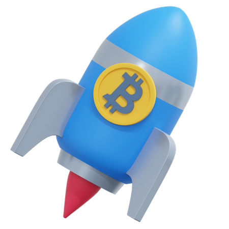 Bitcoin Launch  3D Icon