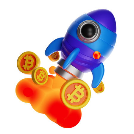 Bitcoin Launch  3D Icon