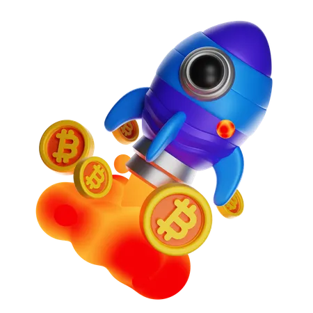 Bitcoin Launch  3D Icon