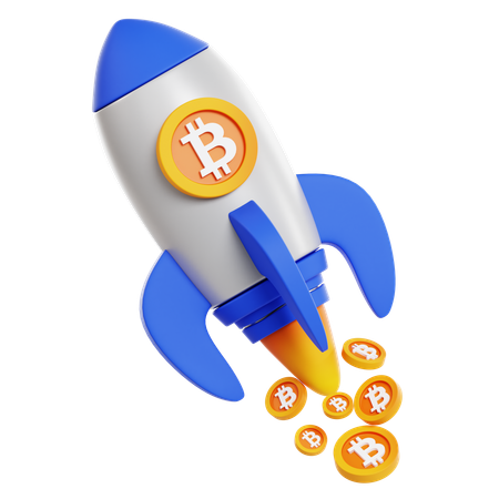 Bitcoin launch  3D Icon