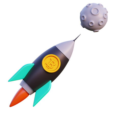 Bitcoin launch  3D Icon