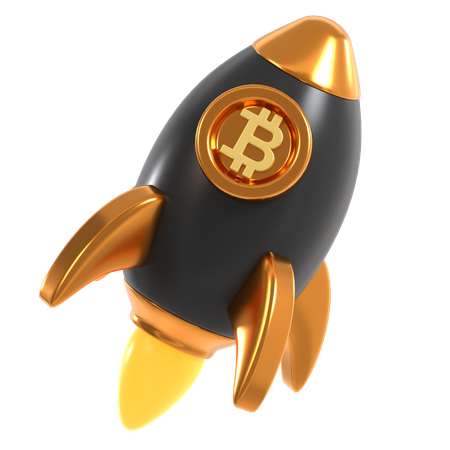 Bitcoin Launch  3D Icon