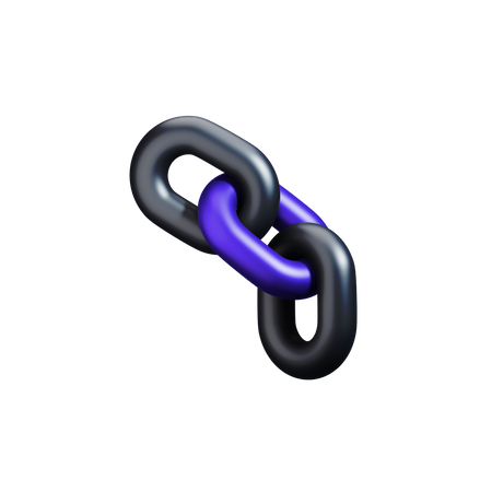 Bitcoin link  3D Icon