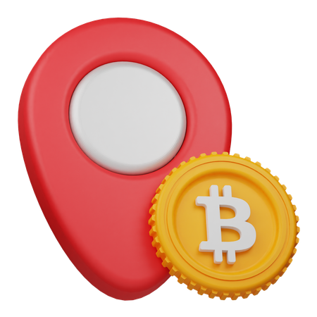 ビットコインの場所  3D Icon