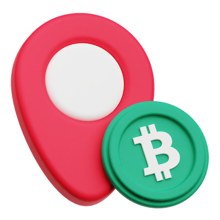 Bitcoin Location  3D Icon