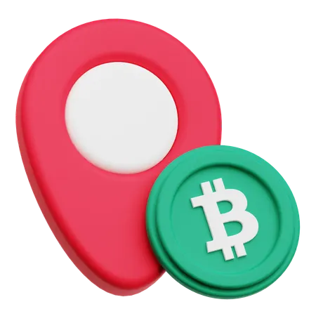 Bitcoin Location  3D Icon