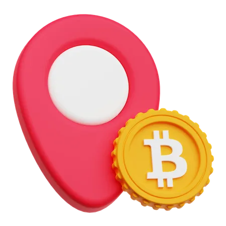 Bitcoin Location  3D Icon