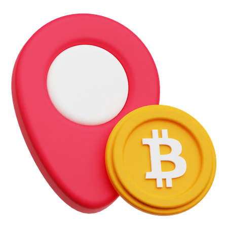 Bitcoin Location  3D Icon