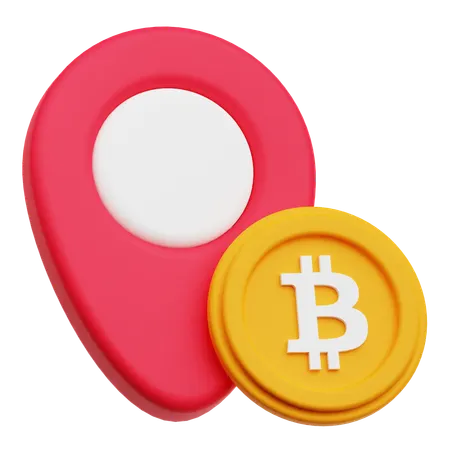 Bitcoin Location  3D Icon