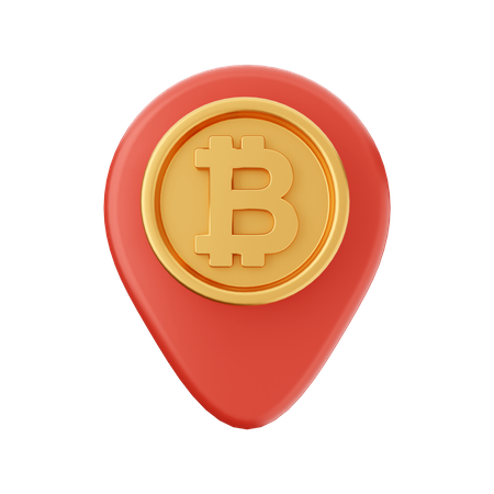 Bitcoin Location  3D Icon