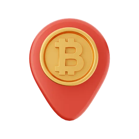 Bitcoin Location  3D Icon