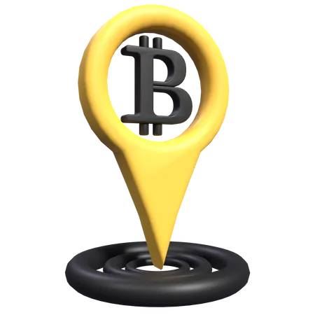 Bitcoin Location  3D Icon