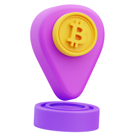 Bitcoin Location  3D Icon