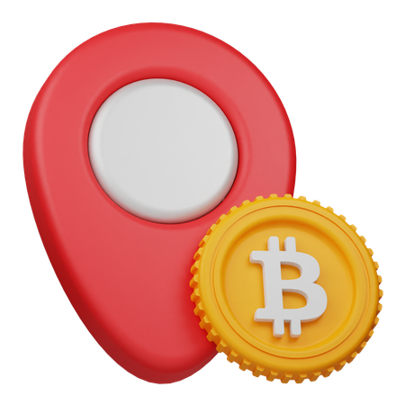 Bitcoin Location  3D Icon