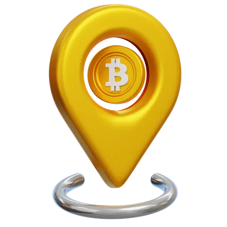 Bitcoin Location  3D Icon