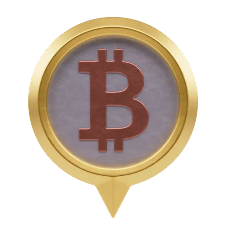 Bitcoin Location  3D Icon
