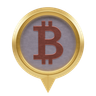 3d bitcoin location logo