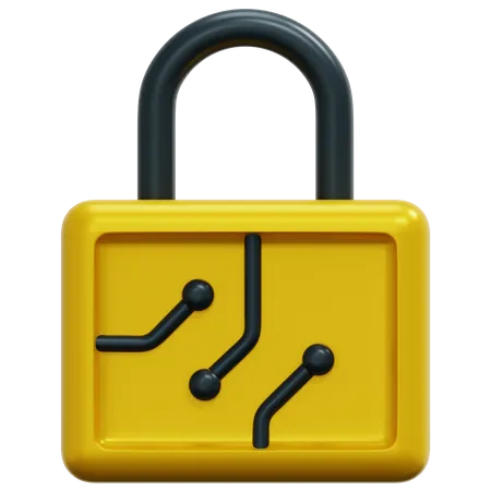 Bitcoin Lock  3D Icon