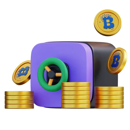 Bitcoin Locker  3D Icon