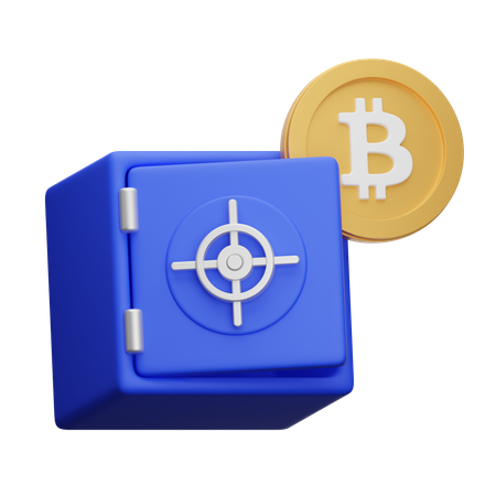 Bitcoin Locker  3D Icon