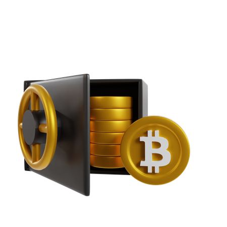 Bitcoin Locker  3D Icon