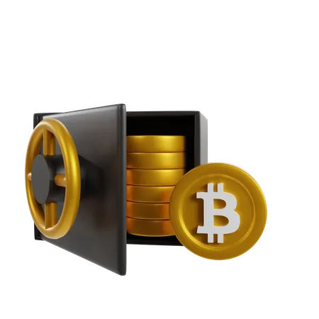 Bitcoin Locker  3D Icon