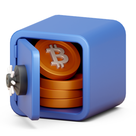 Bitcoin Locker  3D Icon