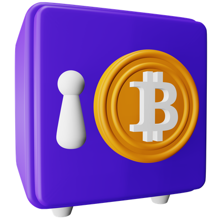 Bitcoin Locker  3D Icon