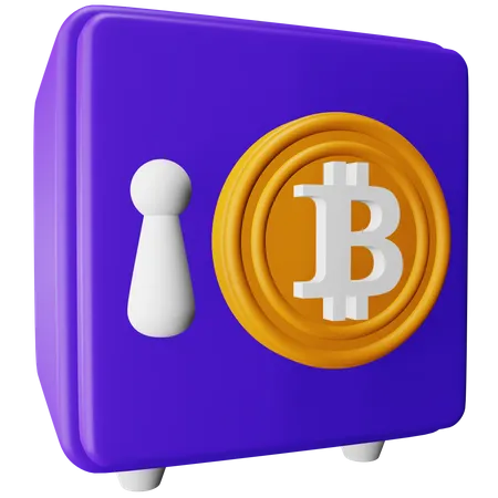 Bitcoin Locker  3D Icon