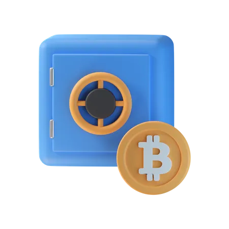 Bitcoin Locker  3D Icon