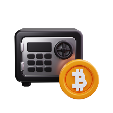 Bitcoin Locker  3D Icon