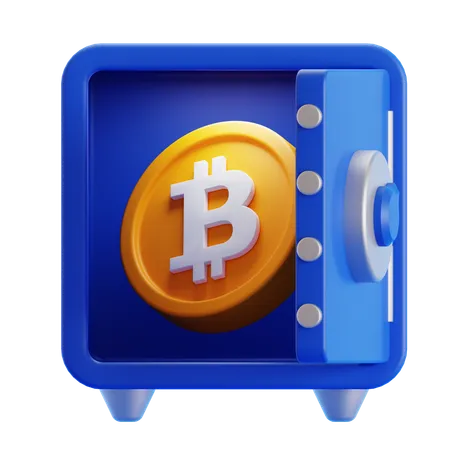 Bitcoin Locker  3D Icon