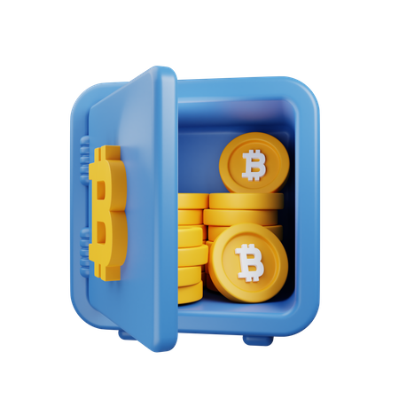 Bitcoin Locker  3D Icon