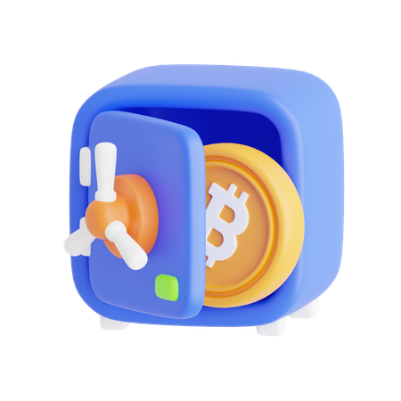 Bitcoin Locker  3D Icon