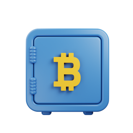 Bitcoin Locker  3D Illustration