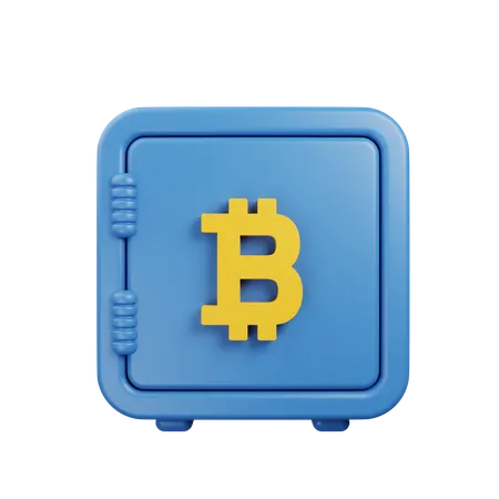 Bitcoin Locker  3D Illustration