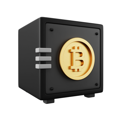 Bitcoin Locker  3D Illustration