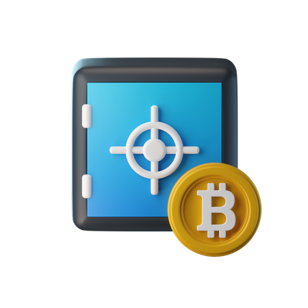 Bitcoin Locker 3D Icon