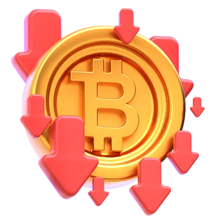 Bitcoin Loss  3D Icon