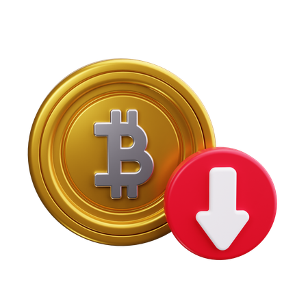 ビットコイン損失  3D Icon