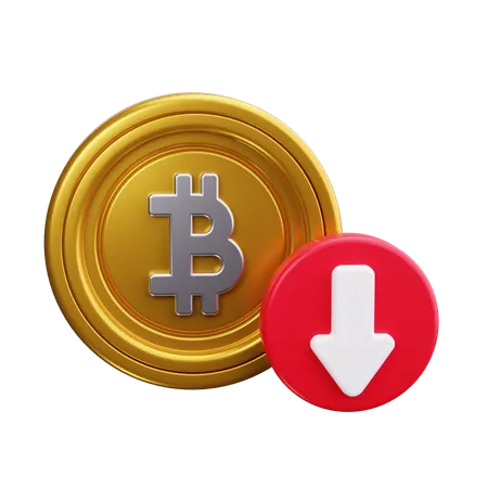 ビットコイン損失  3D Icon