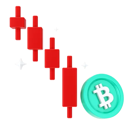 ビットコイン損失  3D Icon