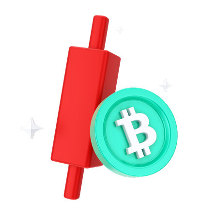 ビットコイン損失  3D Icon