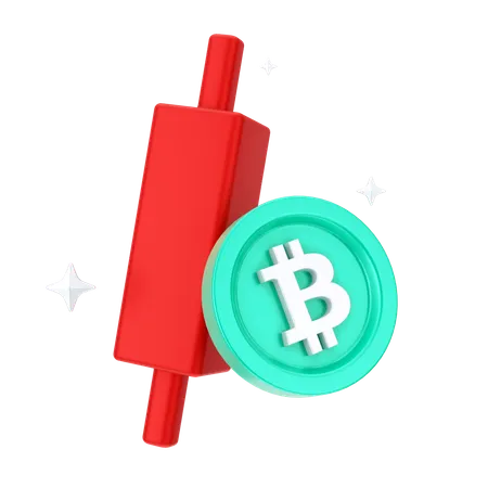 ビットコイン損失  3D Icon