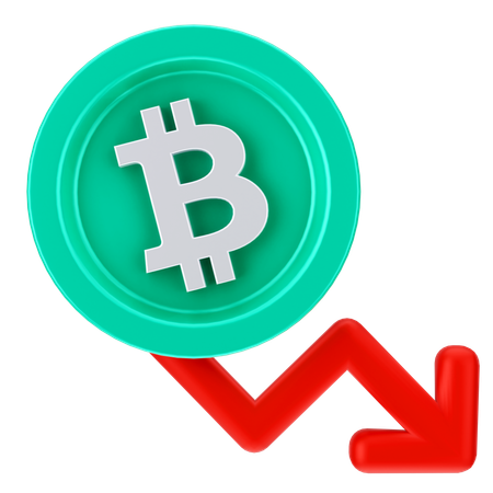 ビットコイン損失  3D Icon