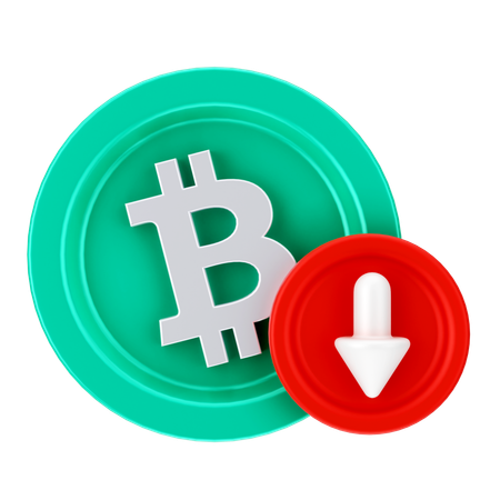 ビットコイン損失  3D Icon