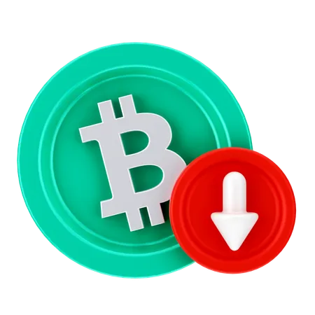 ビットコイン損失  3D Icon